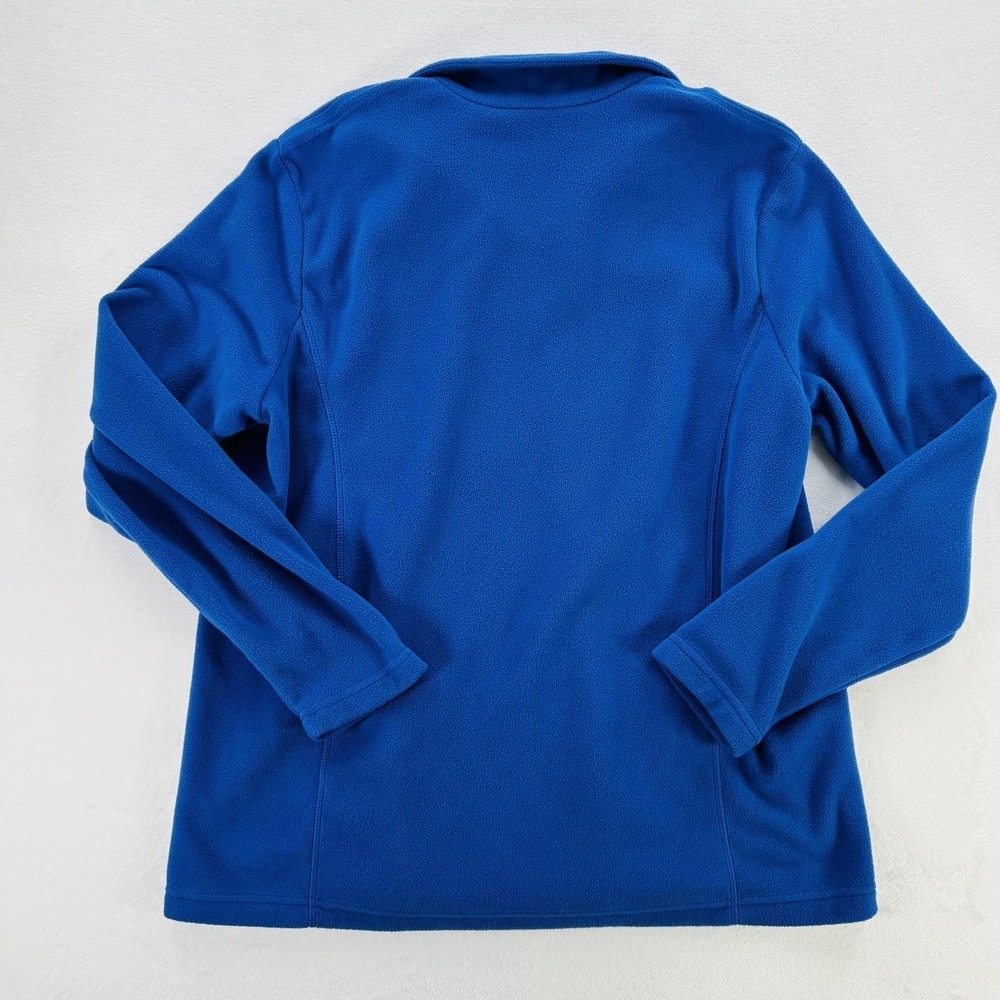 Lands' End Sweatshirt Womens Large 14-16 Blue Fleece 1/4 Zip Pullover Winter - Picture 2 of 16